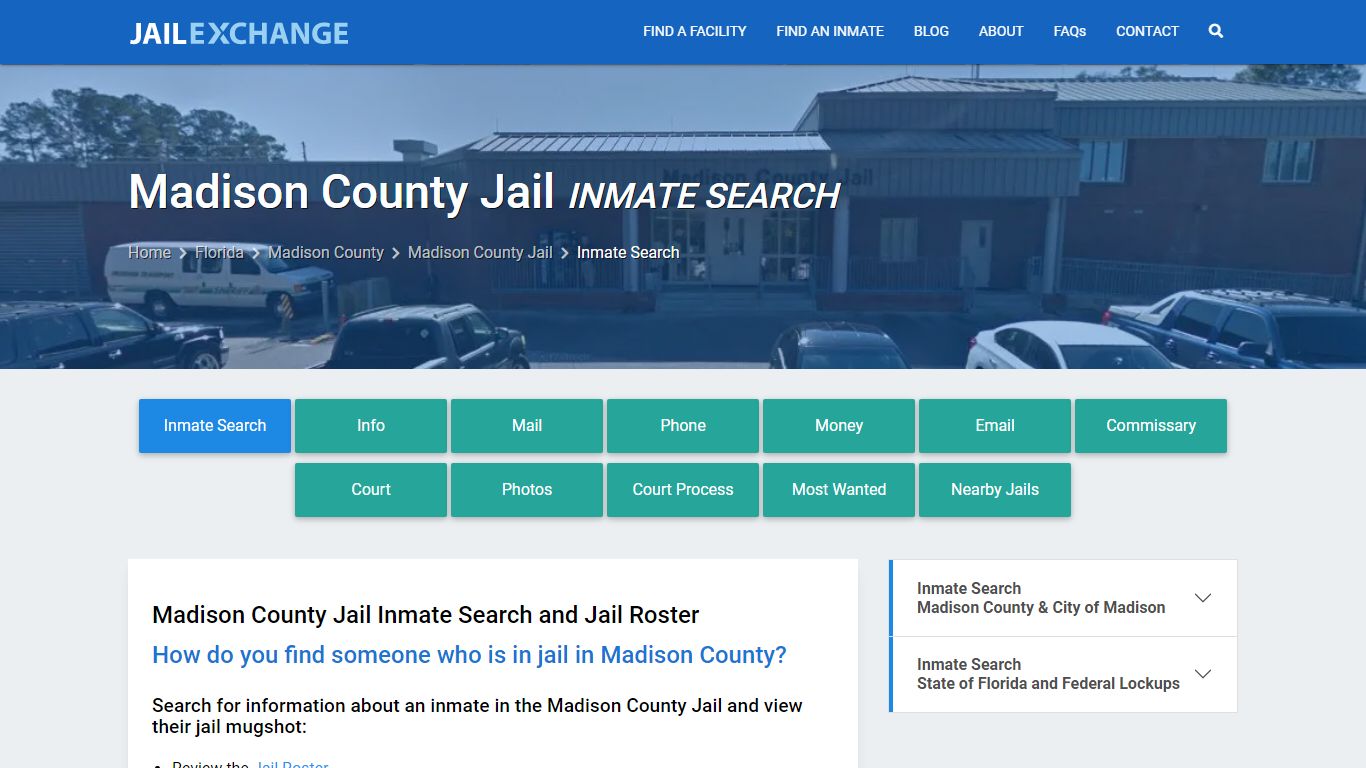 Inmate Search: Roster & Mugshots - Madison County Jail, FL